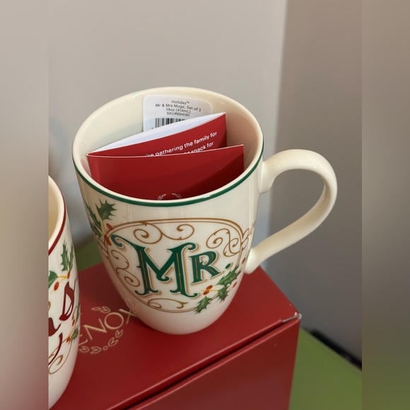 Lenox Brand New in Box Mr and Mrs Coffee Mugs Wedding Gift - Picture 2 of 2